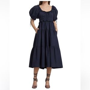 Navy EN SAISON midi dress